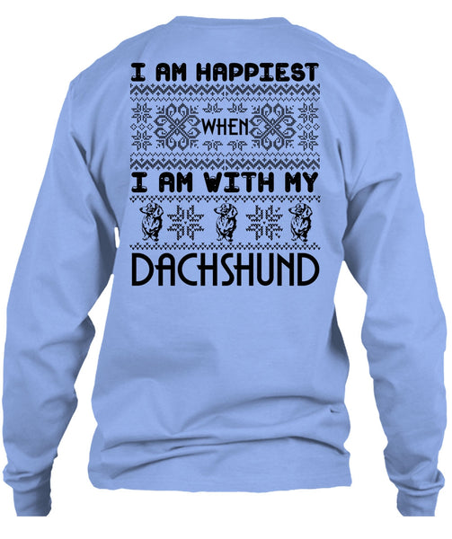 I Am With My Dachshund T Shirt, I Love My Dog T Shirt
