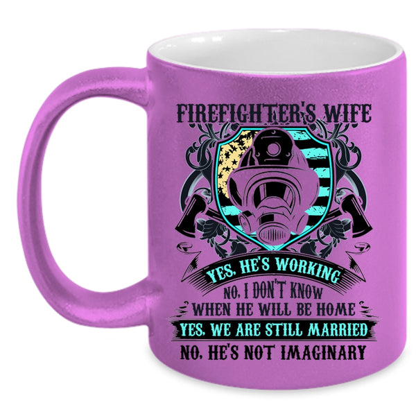 Cute Gift For Wedding Coffee Mug, Firefighter's Wife Accent Mug