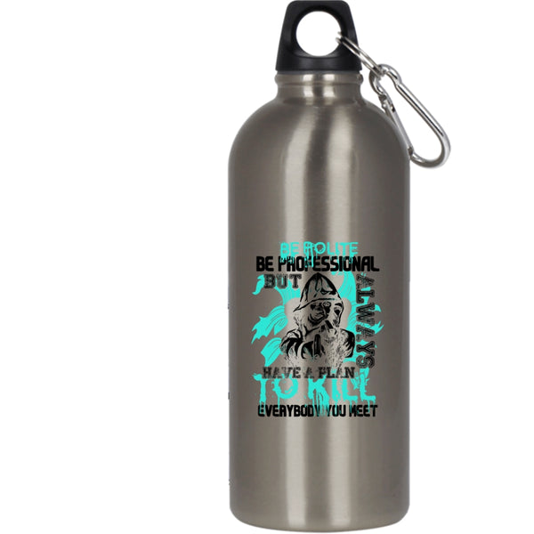 Funny Gunner 20 oz Stainless Steel Bottle,Cool Gift For Gunner Outdoor Sports Water Bottle