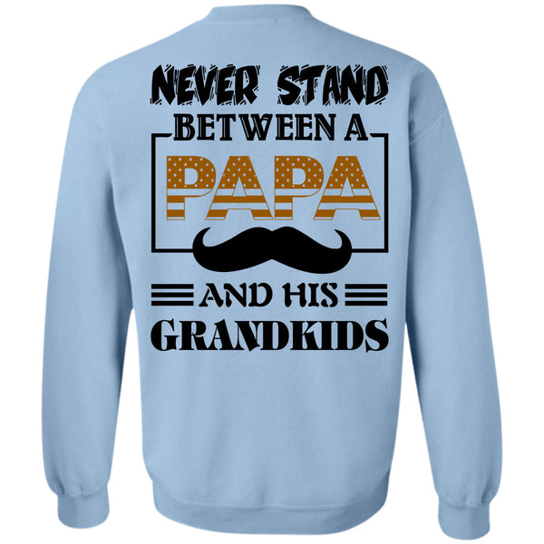 Being A Father T Shirt, Never Stand Between A Papa And His Grandkids Sweatshirt