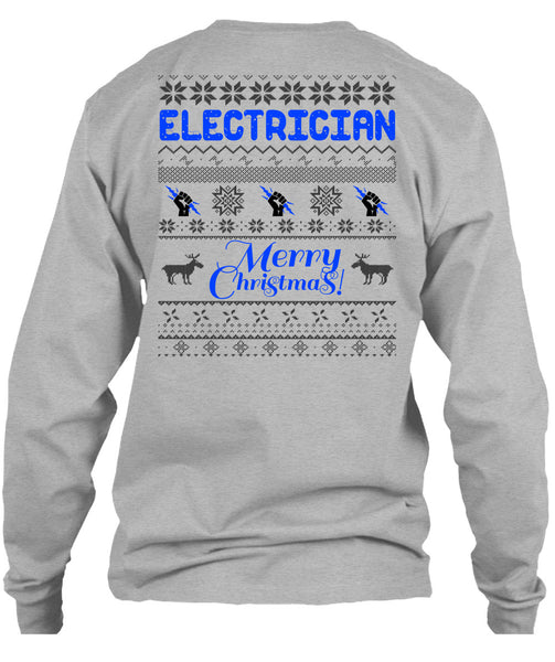 Electrician Merry Christmas T Shirt, Winter Holiday T Shirt