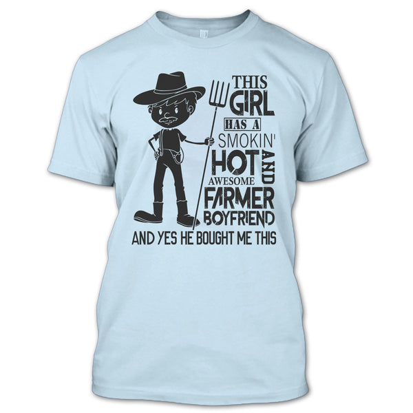 Awesome Farmer Boyfriend T Shirt, Gift Farmer T Shirt