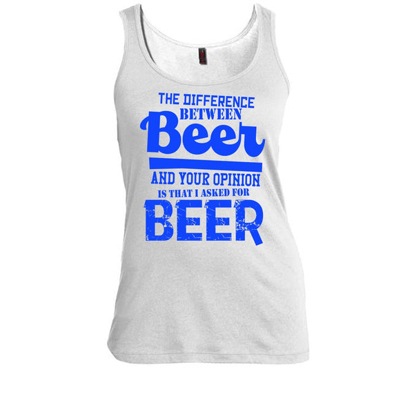 The Difference Between Beer T Shirt, Coolest Beer Drinker Tank Top