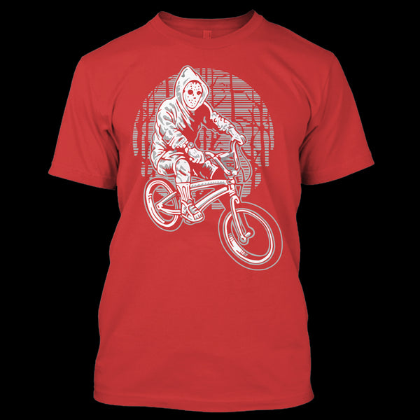 A black t-shirt with the shopify logo