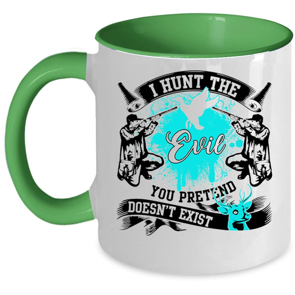Cool Gift For Hunter Coffee Mug, I Hunt Accent Mug