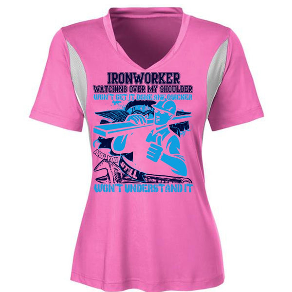 Ironworker Watching Over My Shoulder T Shirt, I Love Ironworker T Shirt, Awesome T-Shirts