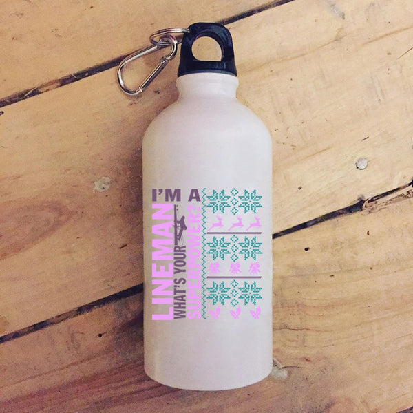 I'm A Lineman 20 oz Stainless Steel Bottle,Christmas Gift For Lineman Outdoor Sports Water Bottle