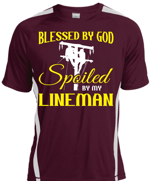 Blessed By God Spoiled By My Lineman T Shirt, Career T Shirt