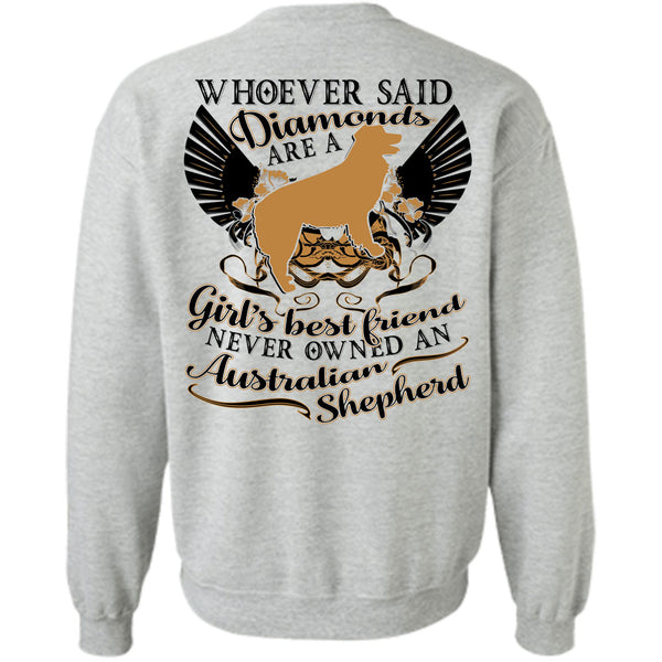 I Love My Dog T Shirt, Diamonds Are A Girl's Best Friend Sweatshirt