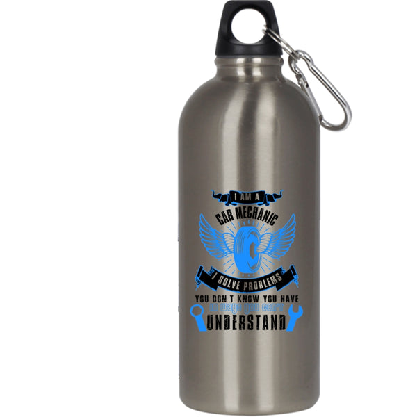 I Am A Car Mechanic 20 oz Stainless Steel Bottle,Cool Gift For Mechanic Outdoor Sports Water Bottle
