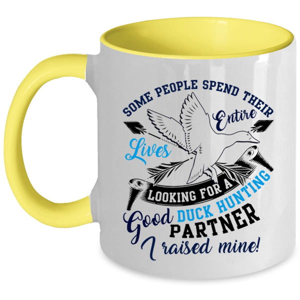 Funny Duck Hunting Coffee Mug, Good Duck Hunting Partner Accent Mug
