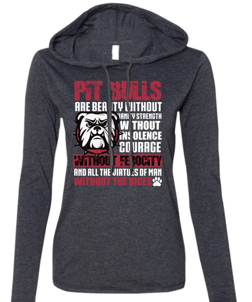 Pit Bulls Are Beauty T Shirt, My Favorite T Shirt (Anvil Ladies Ringspun Hooded)