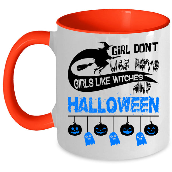 Cute Girls Coffee Mug, Girls Like Witches And Halloween Accent Mug