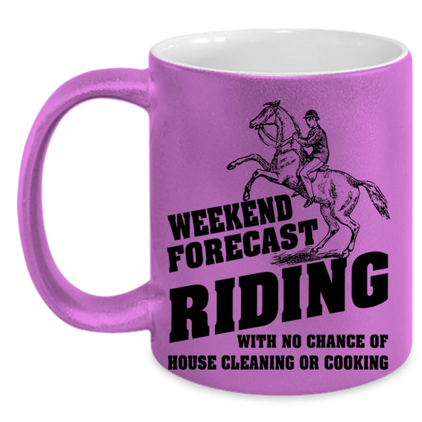 Outdoor Coffee Mug, Weekend Forecast Riding Accent Mug