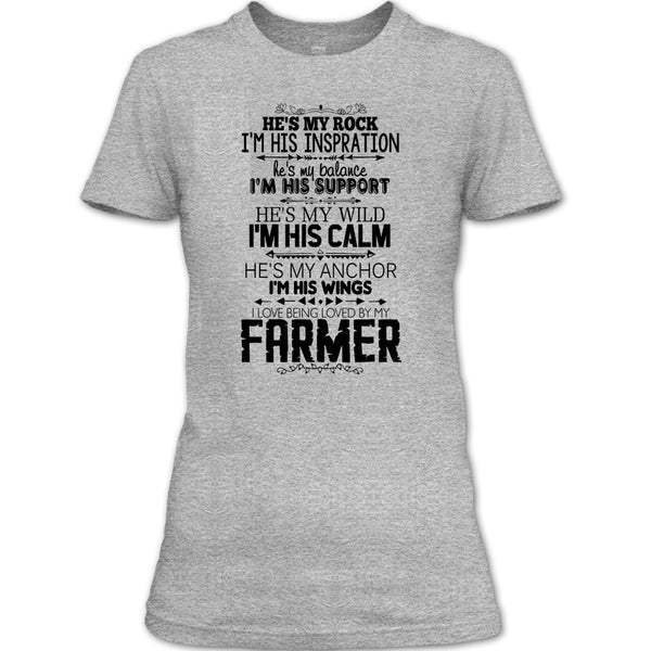 He Is My Rock T Shirt, Coolest Farmer T Shirt