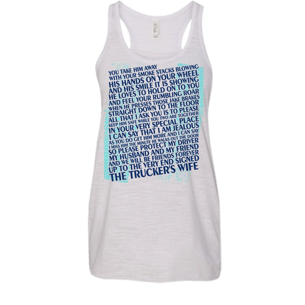 You Take Him Away T Shirt, Coolest Trucker's Wife Tank Top