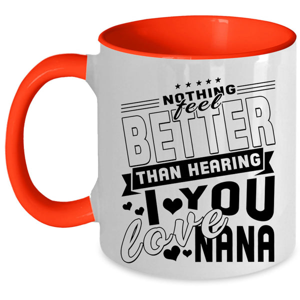 Cute Grandkids Coffee Mug, I Love You Nana Accent Mug