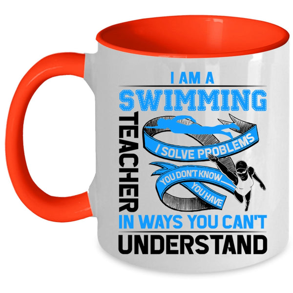 Awesome Swimming Teacher Coffee Mug, I Am A Swimming Teacher Accent Mug