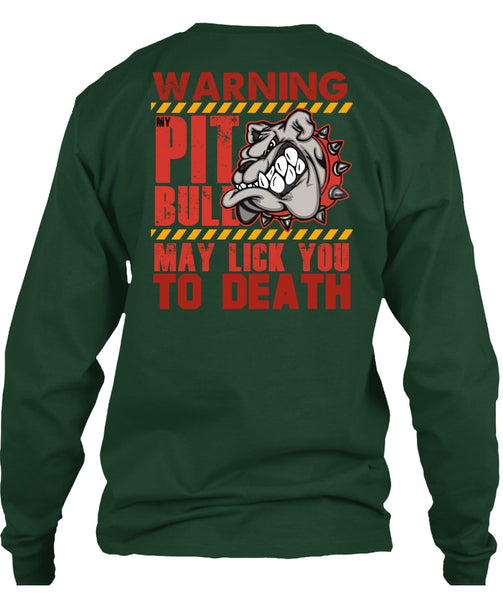Warning My Pit Bull T Shirt, I Love Pit Bull T Shirt