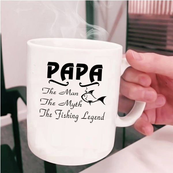 The Man The Fishing Legend Coffee Mug, Papa Cup