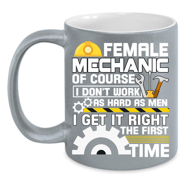 Female Mechanic Coffee Mug, Cute Gift For My Wife Coffee Cup