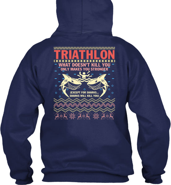 Triathlon What Doesn't Kill You T Shirt, I Love Christmas T Shirt