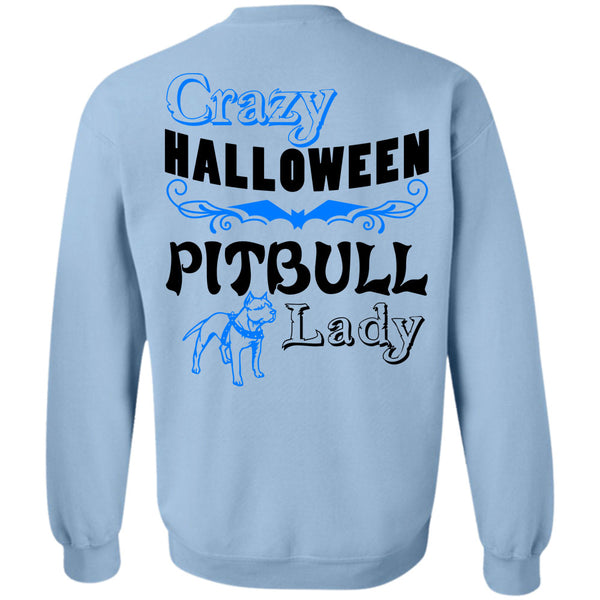 Wait For Halloween T Shirt, Crazy Halloween Pit Bull Lady Sweatshirt