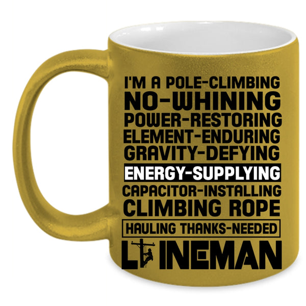 Cool Gift For Lineman Coffee Mug, I'm A Lineman Accent Mug