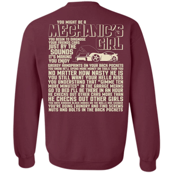 He Checks Out Other Girls T Shirt, I Love Mechanic Sweatshirt