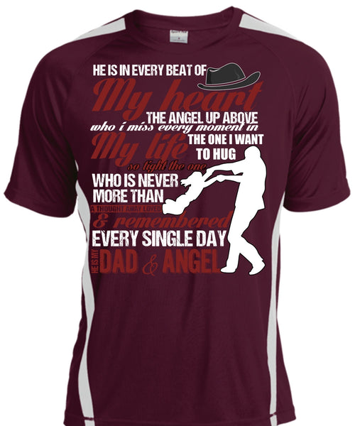 He Is My Dad And Angel T Shirt, My Heart T Shirt, Cool Shirt