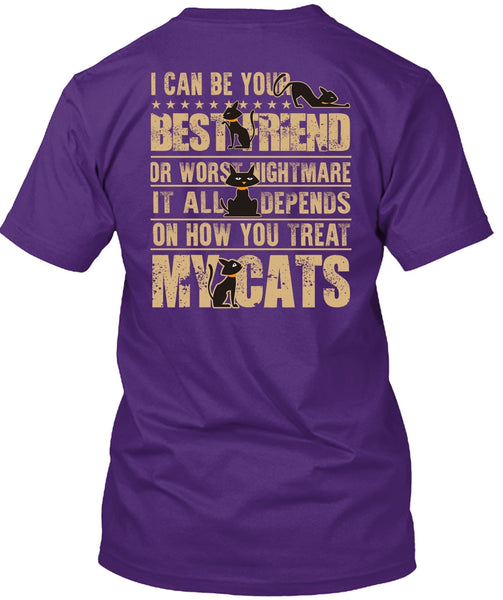 You Treat My Cats T Shirt, I Can Be Your Best Friend T Shirt