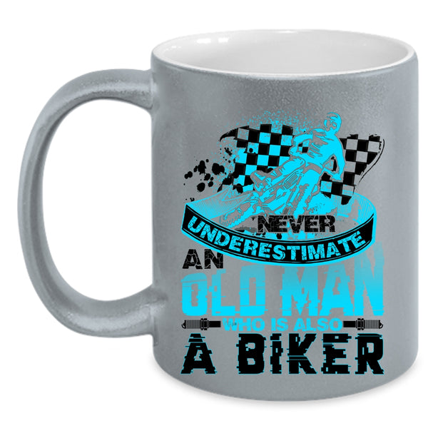 Awesome Gift For Grandfather Coffee Mug, An Old Man Is A Biker Accent Mug