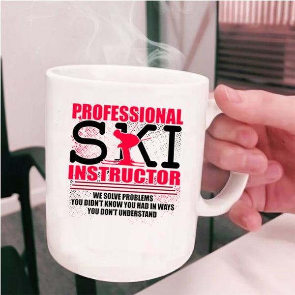 Cute Ski Instructor Coffee Mug, Professional Ski Instructor Cup