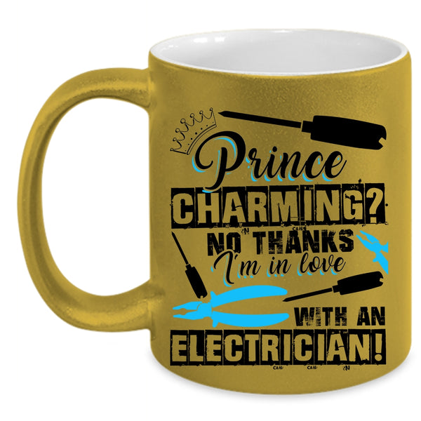 My Girlfriend Coffee Mug, I'm In Love With An Electrician Accent Mug