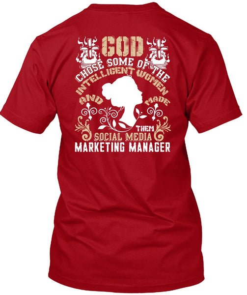Social Media Marketing Manager T Shirt, Intelligent Women T Shirt