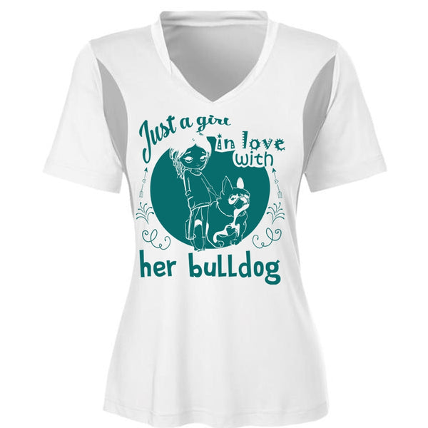 Just A Girl In Love With Her Bulldog T Shirt, Favorite T Shirt, I Love Dog T Shirt