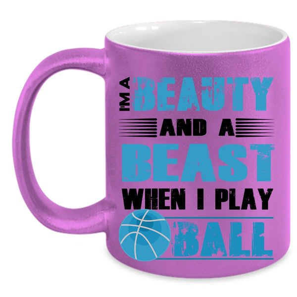 Cool Volleyball Coffee Mug, I Play Ball Accent Mug