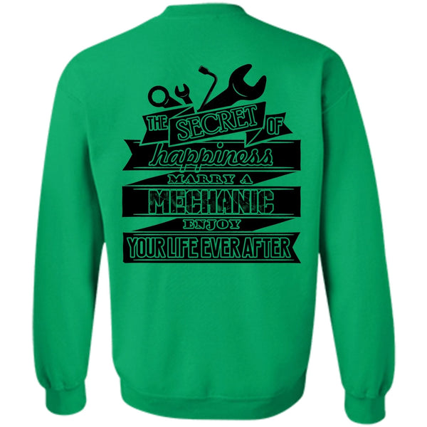 Being A Mechanic T Shirt, Happiness Marry A Mechanic Sweatshirt