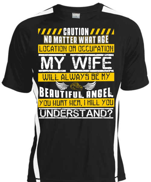 A black t-shirt with the shopify logo