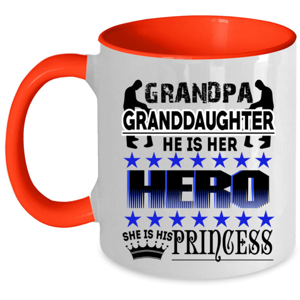 Cool Gift For Grandpa Coffee Mug, Grandpa And Granddaughter Accent Mug