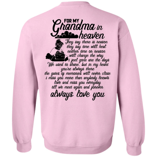 I Love Grandma T Shirt, For My Grandma In Heaven Sweatshirt