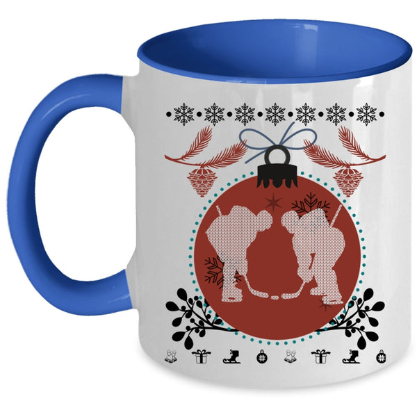 Christmas Family Vacation Coffee Mug, Cool Hockey Accent Mug