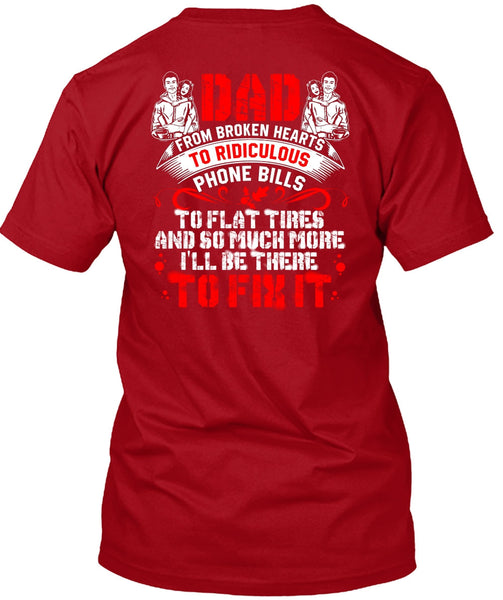 Dad From Broken Heart T Shirt, Being A Papa T Shirt