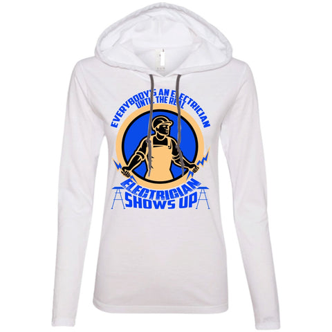 A black t-shirt with the shopify logo