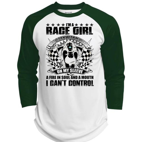 I'm A Race Girl T Shirt, I Love Biker T Shirt, Awesome T-Shirts  (Polyester Game Baseball Jersey)