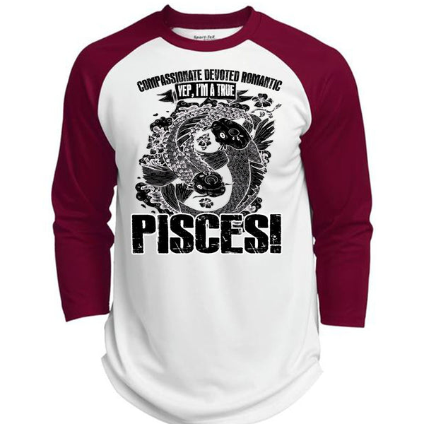 I'm A True Pisces T Shirt, I Love Pisces T Shirt, Awesome T-Shirts  (Polyester Game Baseball Jersey)