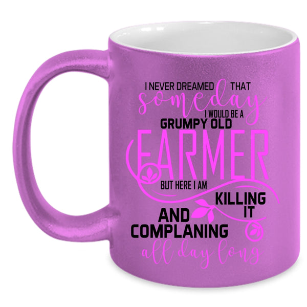 Cool Old Farmer Coffee Mug, I Would Be A Grumpy Old Farmer Accent Mug