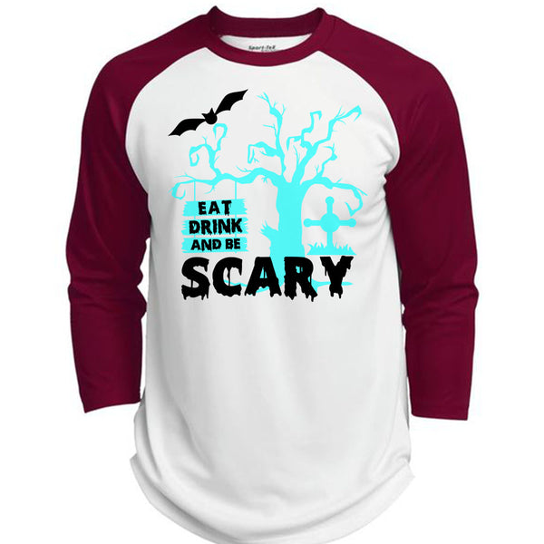Eat Drink And Be Scary T Shirt, Wait For Halloween T Shirt, Awesome T-Shirts  (Polyester Game Baseball Jersey)