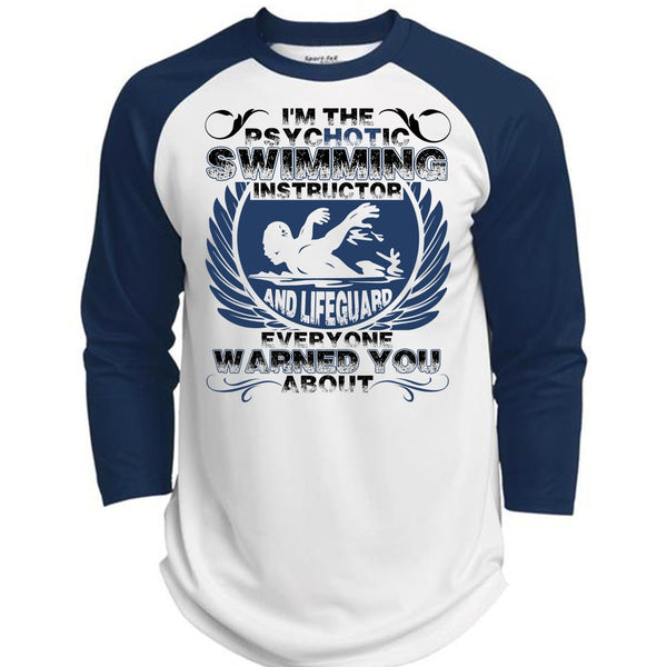 I'm The Psychotic Swimming T Shirt, Being A Swimmer T Shirt, Awesome T-Shirts  (Polyester Game Baseball Jersey)