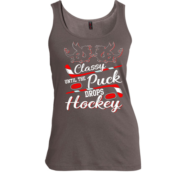 Classy Until The Puck Drops Hockey T Shirt, Merry Christmas T Shirt, Cool T Shirt